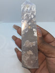 Flower Agate in Quartz tower