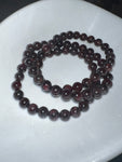 Garnet bead bracelet