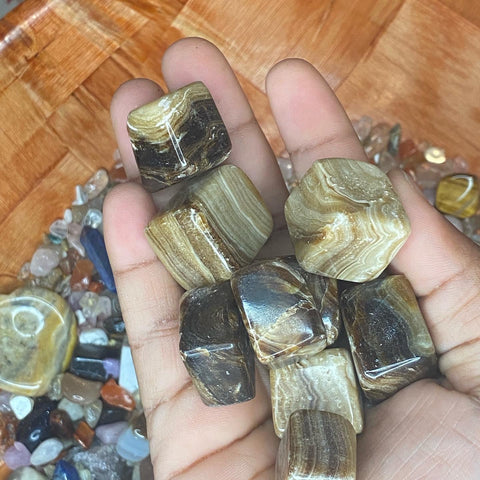 Chocolate Calcite cube