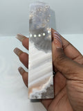 Flower Agate in Quartz tower