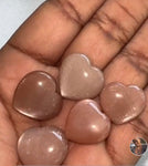 Peach Moonstone heart