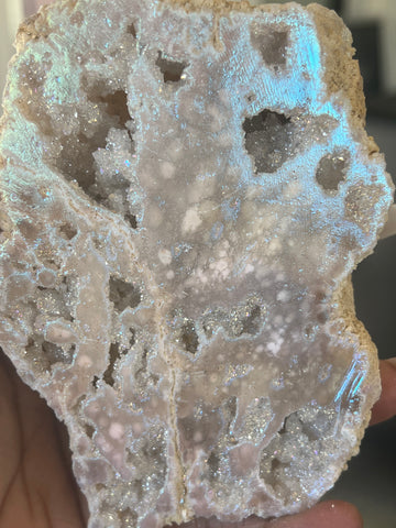 Aura Druzy agate geode