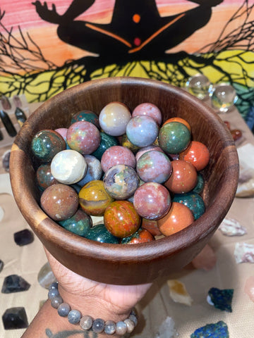 Mini Ocean Jasper sphere