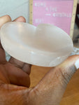 Satin Spar heart bowl