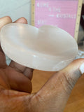 Satin Spar heart bowl