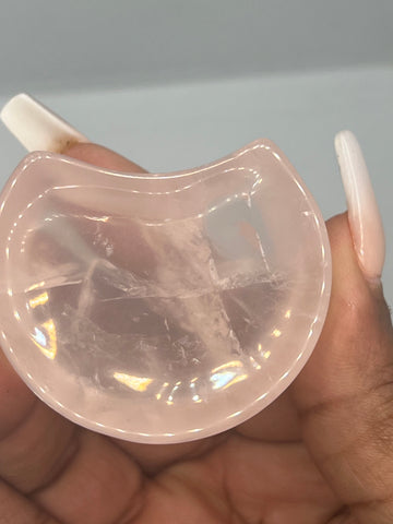 Rose Quartz moon bowl