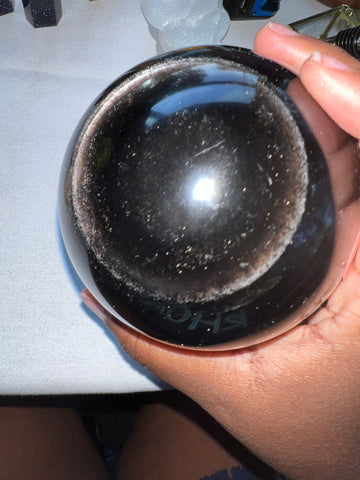 Silver Obsidian sphere